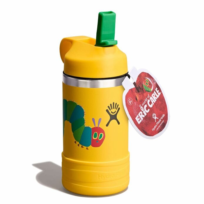 kids-12-oz-bottle-world-of-eric-carletm-y9 le26-w12-1000-kids-12-oz-wide-straw-cap-and-boot-yellow-caterpillar-angled-lid-open-withtag_1.jpg