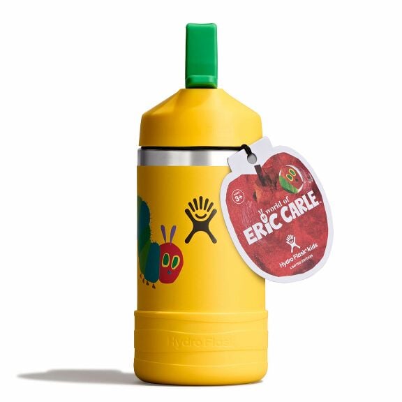 kids-12-oz-bottle-world-of-eric-carletm-y9 le26-w12-1000-kids-12-oz-wide-straw-cap-and-boot-yellow-caterpillar-straight-lid-open-withtag.jpg